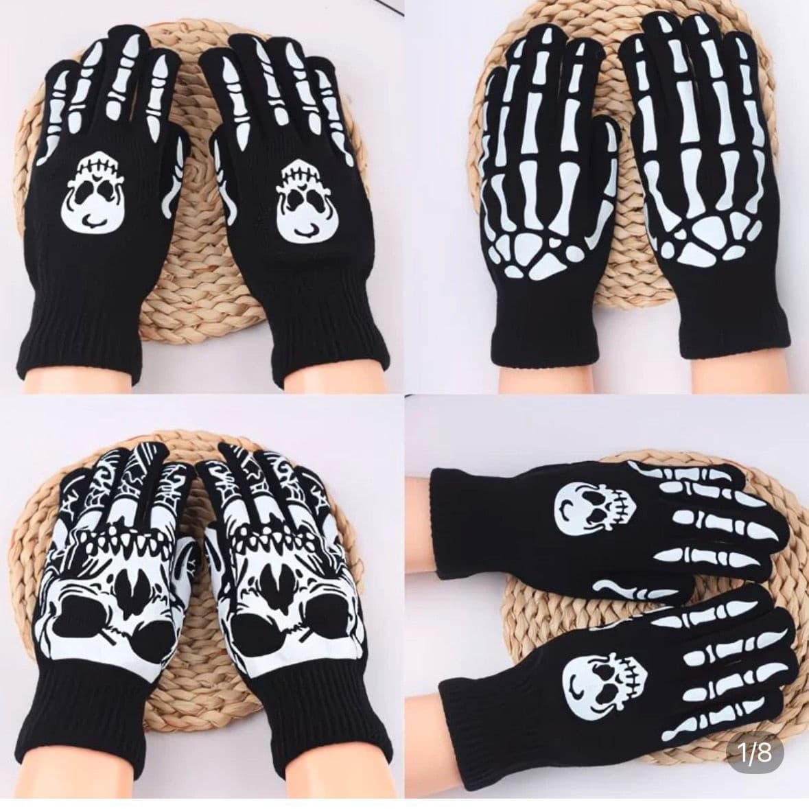 Skeleton Pattern Gloves