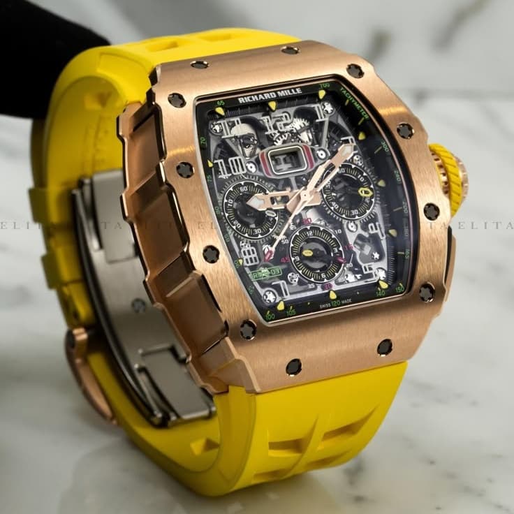 Product:* Richard Mille Style RM011-FM Skeleton Chronograph – White & Red Edition